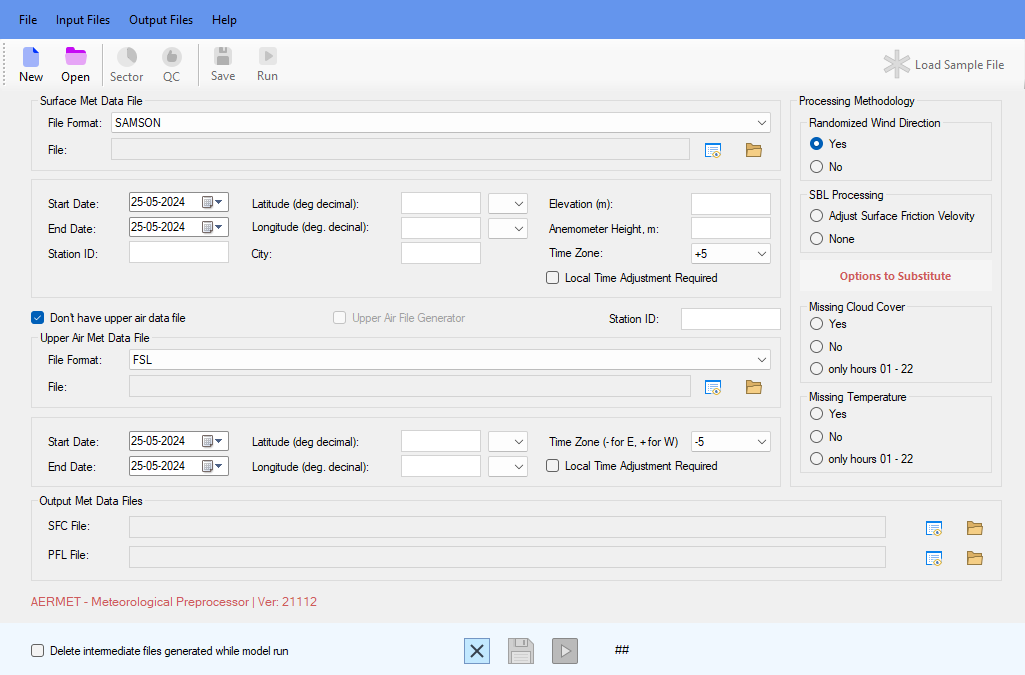 AERMET Module Screenshot